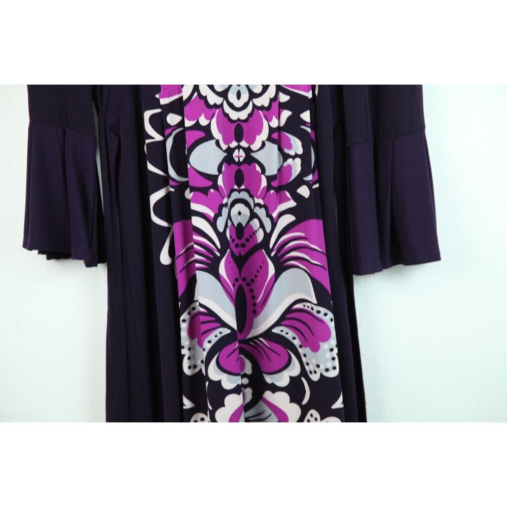 Y2K Babydoll Dress Quirky Retro Print Bell Sleeve Retro Witchy Boho10 Vintage - Picture 3 of 9